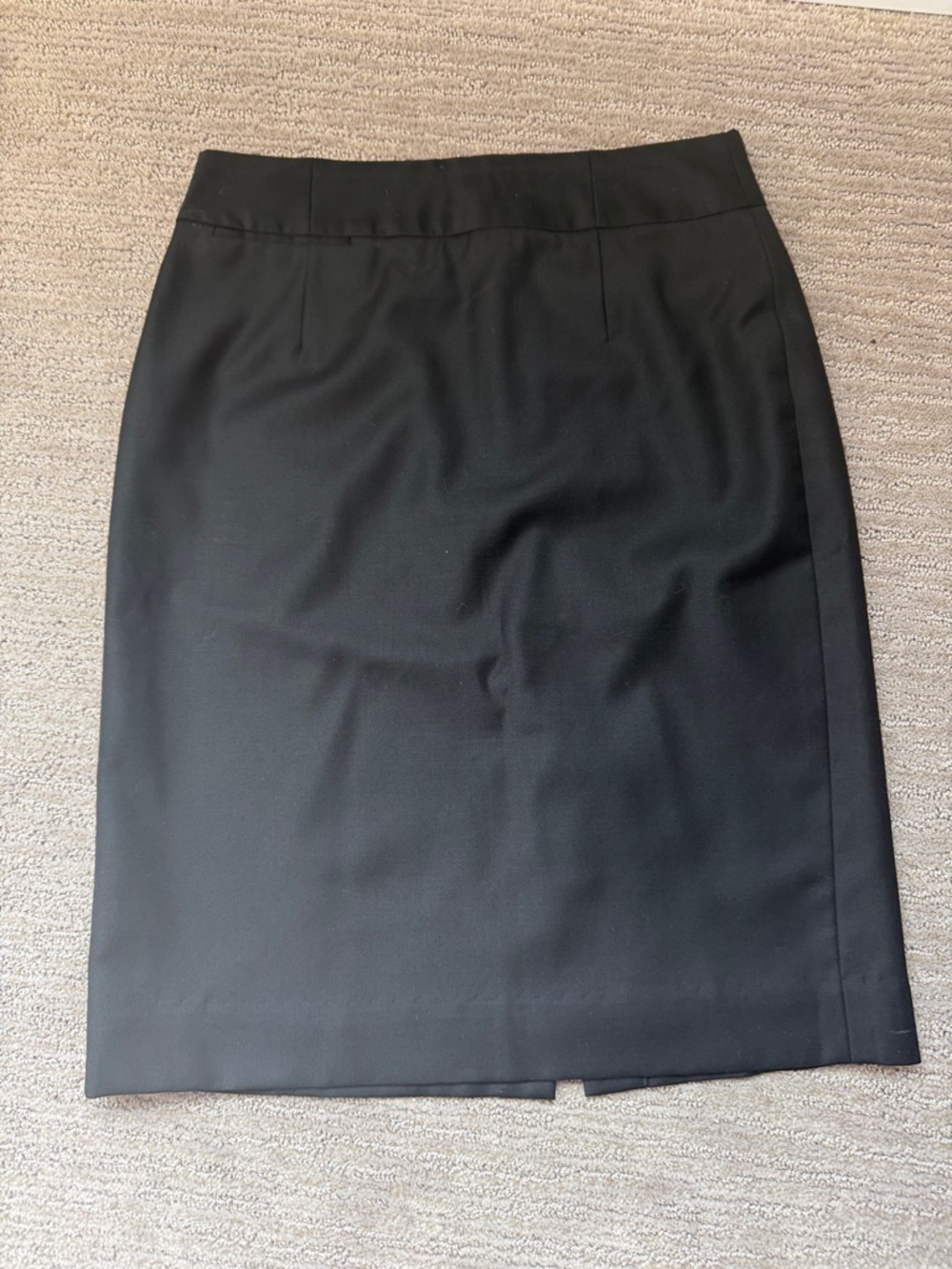 J. Crew Black Tailored Pencil Skirt